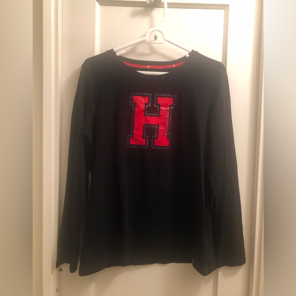 Tommy Hilfiger Sport Black Top with Red Accent